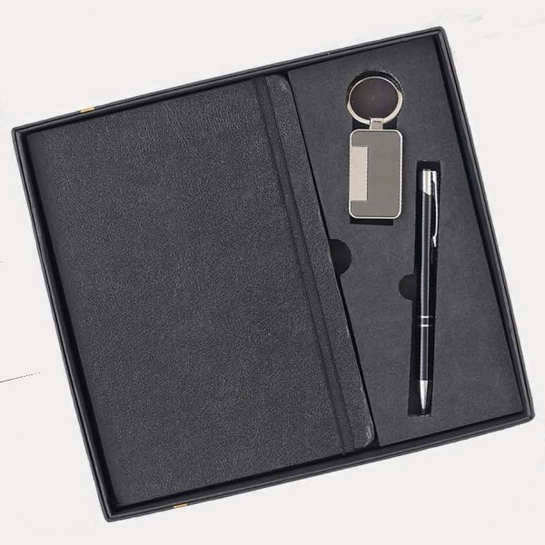 Notebook, Pen & Keychain Gift Set – Model RV1003 (Black)