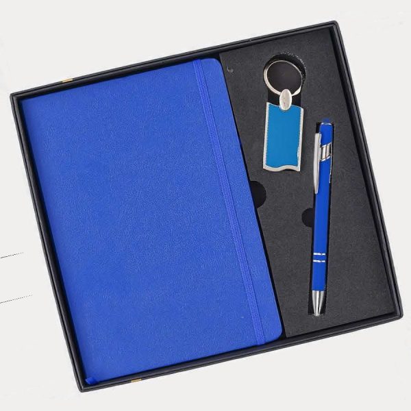 Notebook, Pen & Keychain Gift Set – Model RV1006 (Blue)