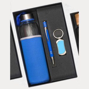 Glass Bottle, Pen & Keychain Gift Set – Model RV1121