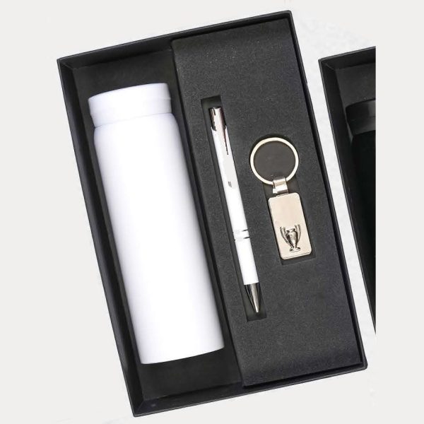 Bottle, Pen & Keychain Gift Set – Model RV1123 (White)