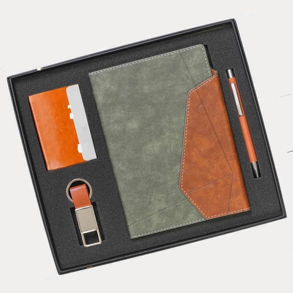 Executive Notebook Gift Set – Model RV1405 (Green, Tan)