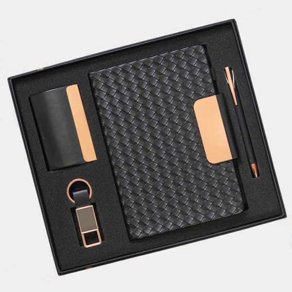 Executive Notebook Gift Set – Model RV1421 (Black Rose Gold)