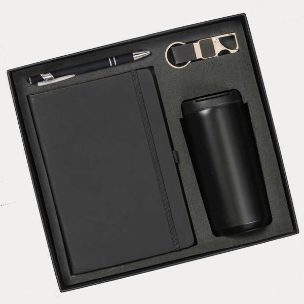 Notebook & Bottle Gift Combo – Model RV1536 (Black)