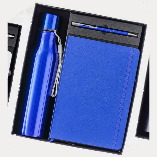 Notebook, Bottle & Pen Gift Set – Model RV1602 (Blue)