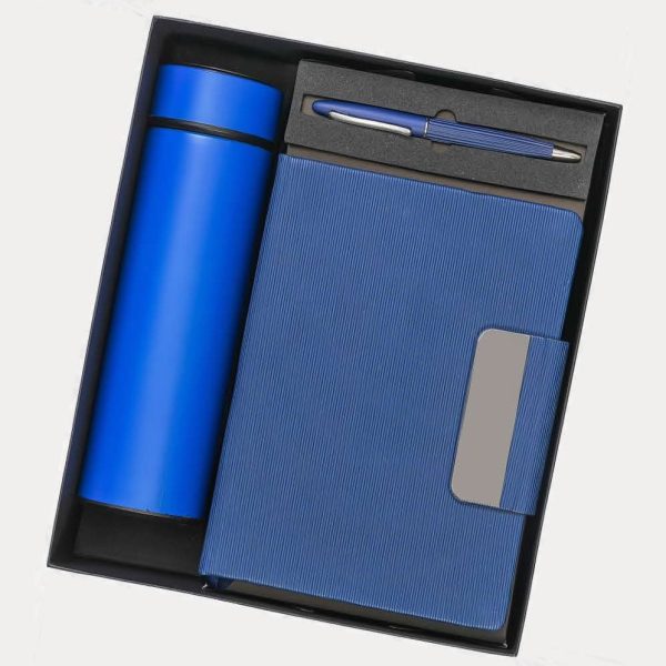 Notebook, Bottle & Pen Gift Set – Model RV1607 (Blue)