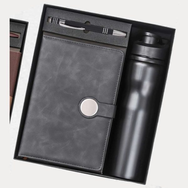 Notebook, Bottle & Pen Gift Set – Model RV1618 (Black)