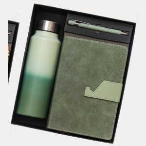 Bottle, Notebook & Pen Gift Set – Model RV1627