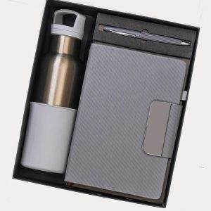 Bottle, Notebook & Pen Gift Set – Model RV1628