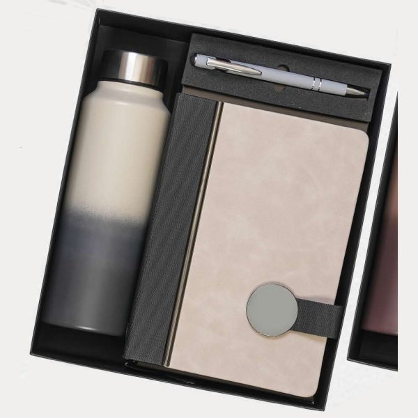 Bottle, Notebook & Pen Gift Set – Model RV1629 (Two Tone)