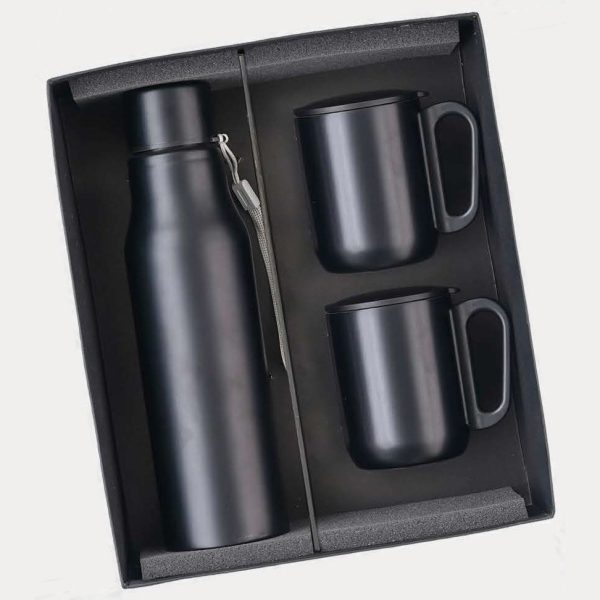 Bottle, Mug & Mug Gift Set – Model RV2004 (Black)