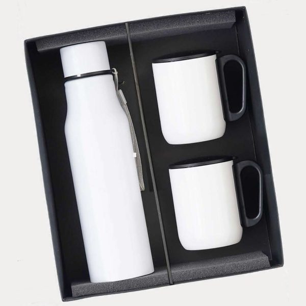 Bottle, Mug & Mug Gift Set – Model RV2005 (White)