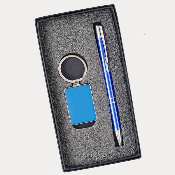 Pen & Keychain Gift Set – Model RV731 (Black, Blue)