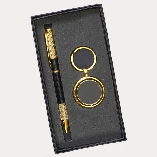 Pen & Keychain Gift Set – Model RV742 (Gold)