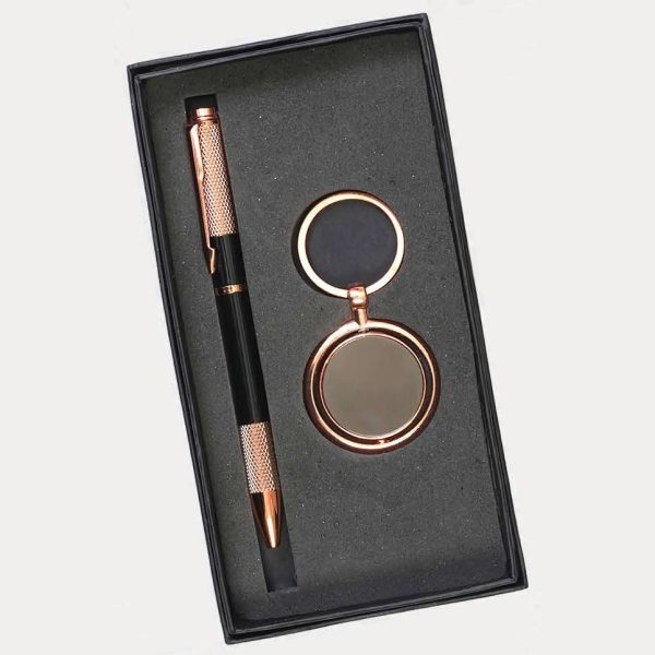 Pen & Keychain Gift Set – Model RV743 (Rose Gold)