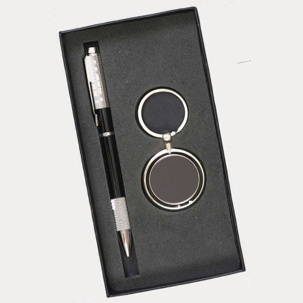 Pen & Keychain Gift Set – Model RV744 (Silver)