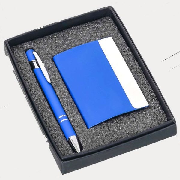 Pen & Card Holder Gift Set – Model RV765 (Blue)