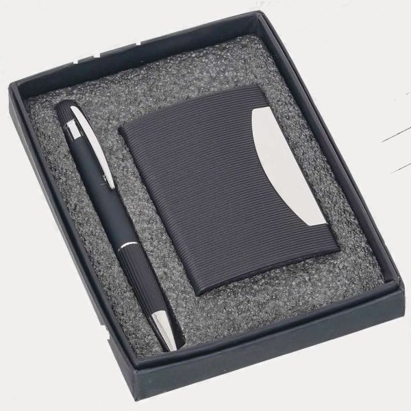 Pen & Card Holder Gift Set – Model RV767 (Black)