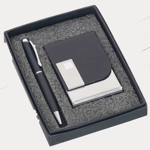 Pen & Card Holder Gift Set – Model RV768 (Black)