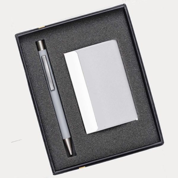 Pen & Card Holder Gift Set – Model RV775 (Black, Blue, Grey)