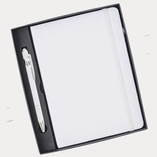 Notebook & Pen Gift Set – Model RV905 (White)