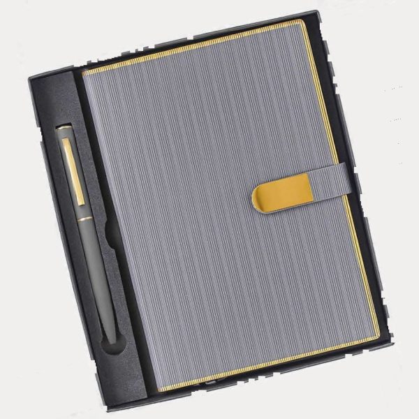Notebook & Pen Gift Set – Model RV907 (Grey)
