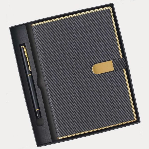 Notebook & Pen Gift Set – Model RV909 (Black)