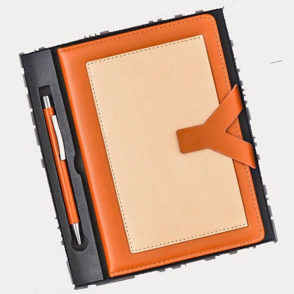 Notebook & Pen Gift Set – Model RV913 (Tan)
