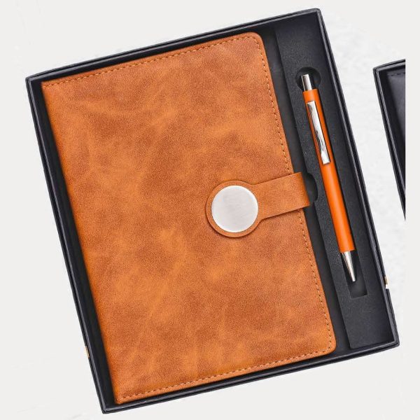 Notebook & Pen Gift Set – Model RV925 (Tan)
