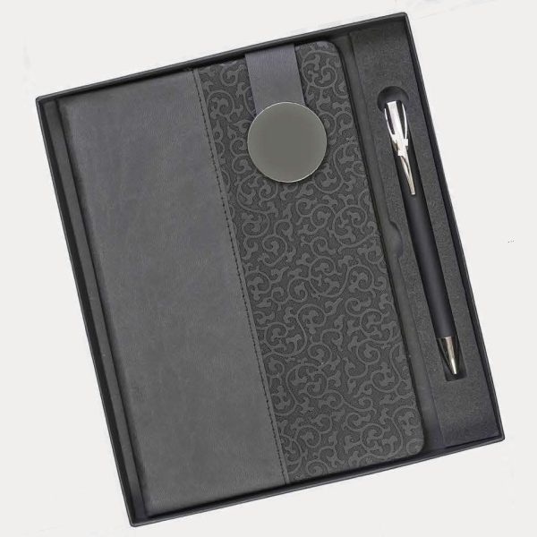 Notebook & Pen Gift Set – Model RV929 (Black)